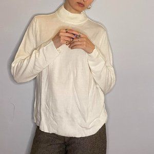 Brand new without tag mock turtleneck knit white/cream sweater. Very soft